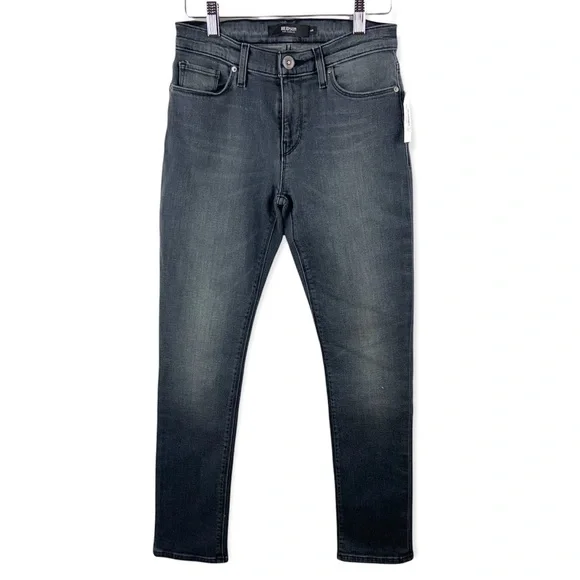 HUDSON Grey Black Nico Mid-Rise Super Skinny Ankle Stretch Jeans - Picture 4 of 12